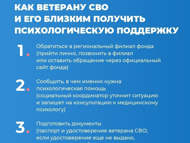 Как организована психологическая помощь для ветеранов СВО и членов их семей в фонде «Защитники Отечества».
