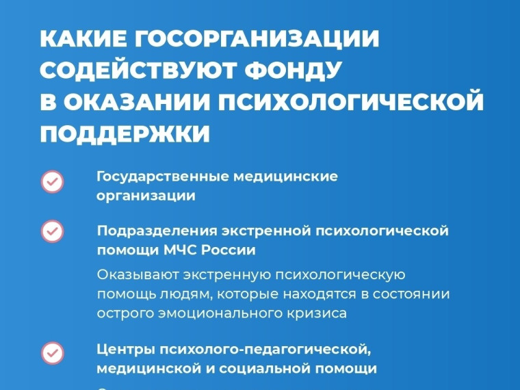Как организована психологическая помощь для ветеранов СВО и членов их семей в фонде «Защитники Отечества».